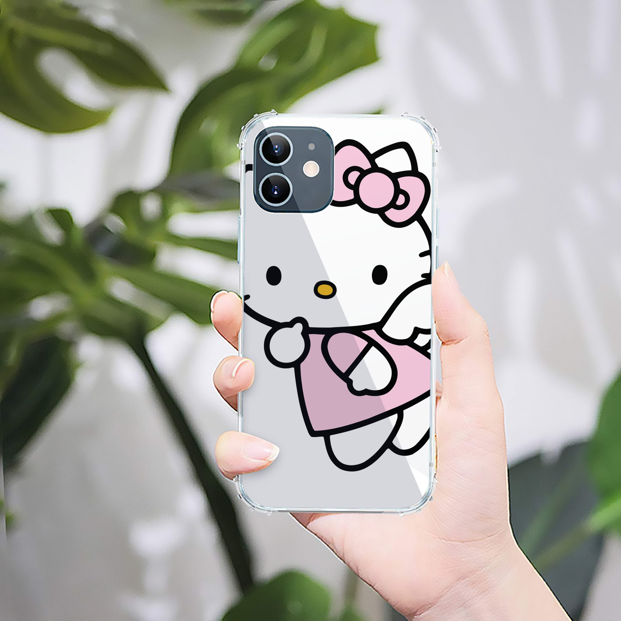 （画像用） Hello Kitty ハローキティ 【iPhone 12シリーズ対応】透明スマホケース（クリアソフトケース）
